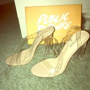 Size 7 clear, open toe sandal